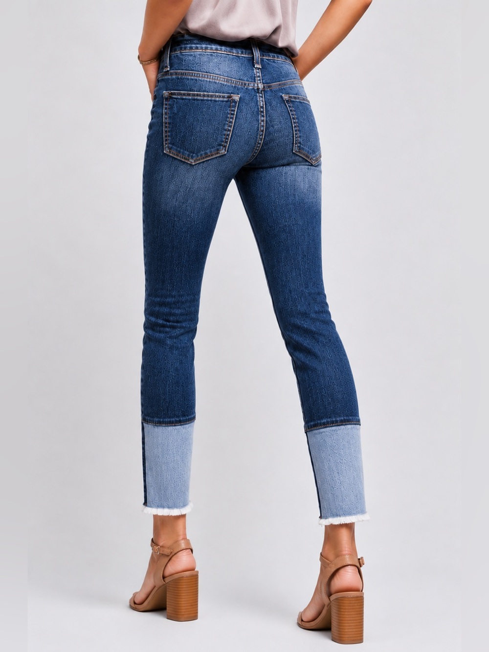 Pilcro Anthropologie Hyphen Slim-Straight Script Jeans